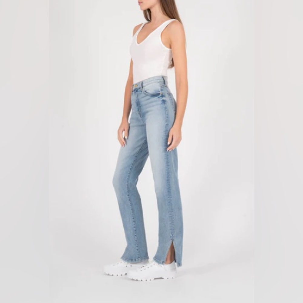 CARA SIDE SLIT SLIM‎ STRAIGHT in size 26 in blue wash